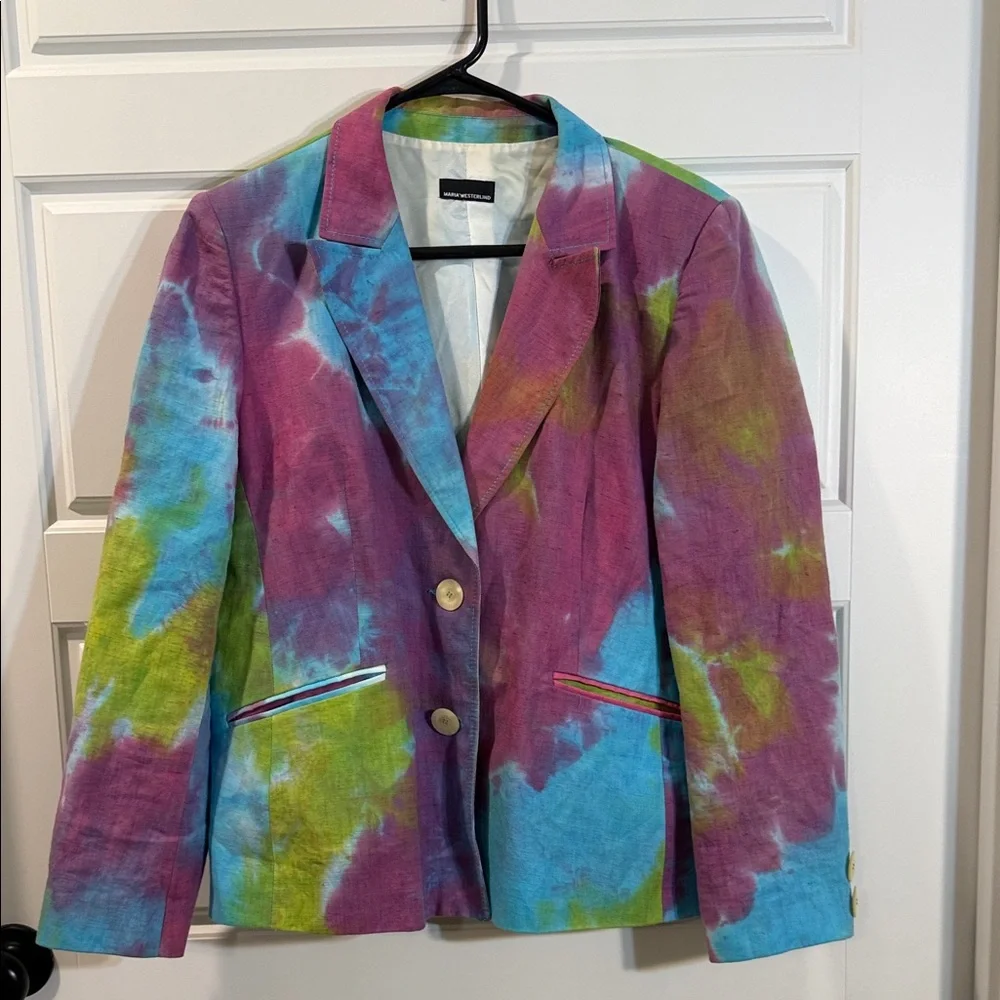 Maria Westerlind vintage tie dye blazer medium